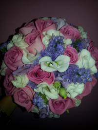 Mod.408 - Bouquet lisiantus, rosas y siemprevivas